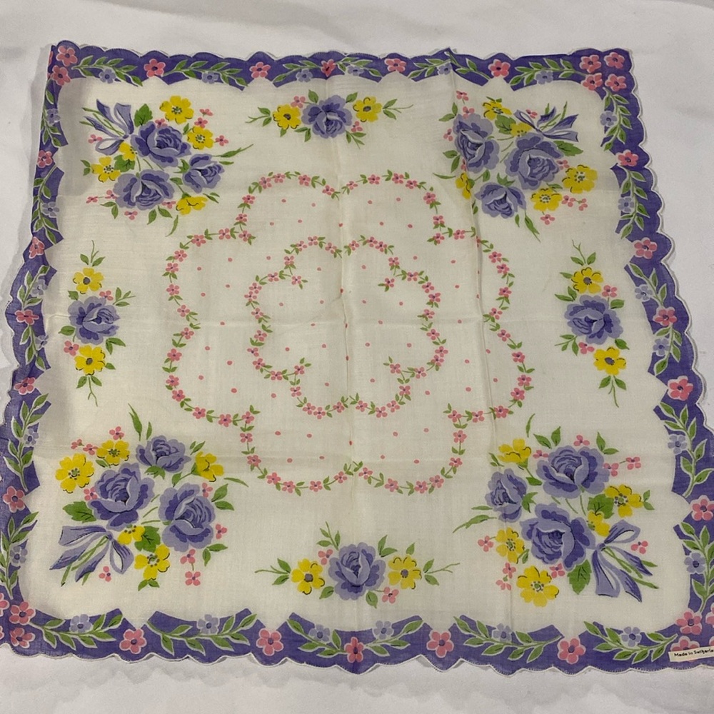 Vintage Switzerland Handkerchief